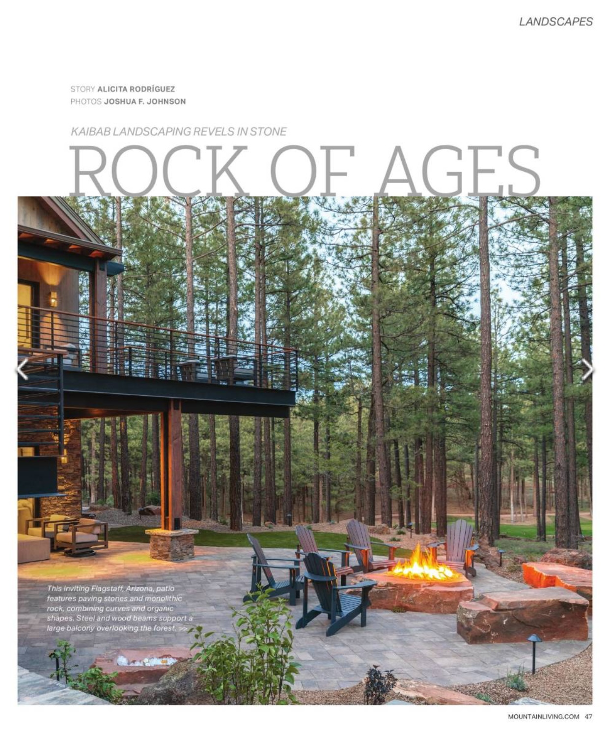 MOUNTAIN LIVING MAGAZINE - RUSTIC REIMAGINED FEATURE LANDSCAPING