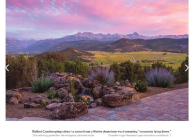 MOUNTAIN LIVING MAGAZINE - RUSTIC REIMAGINED FEATURE LANDSCAPING