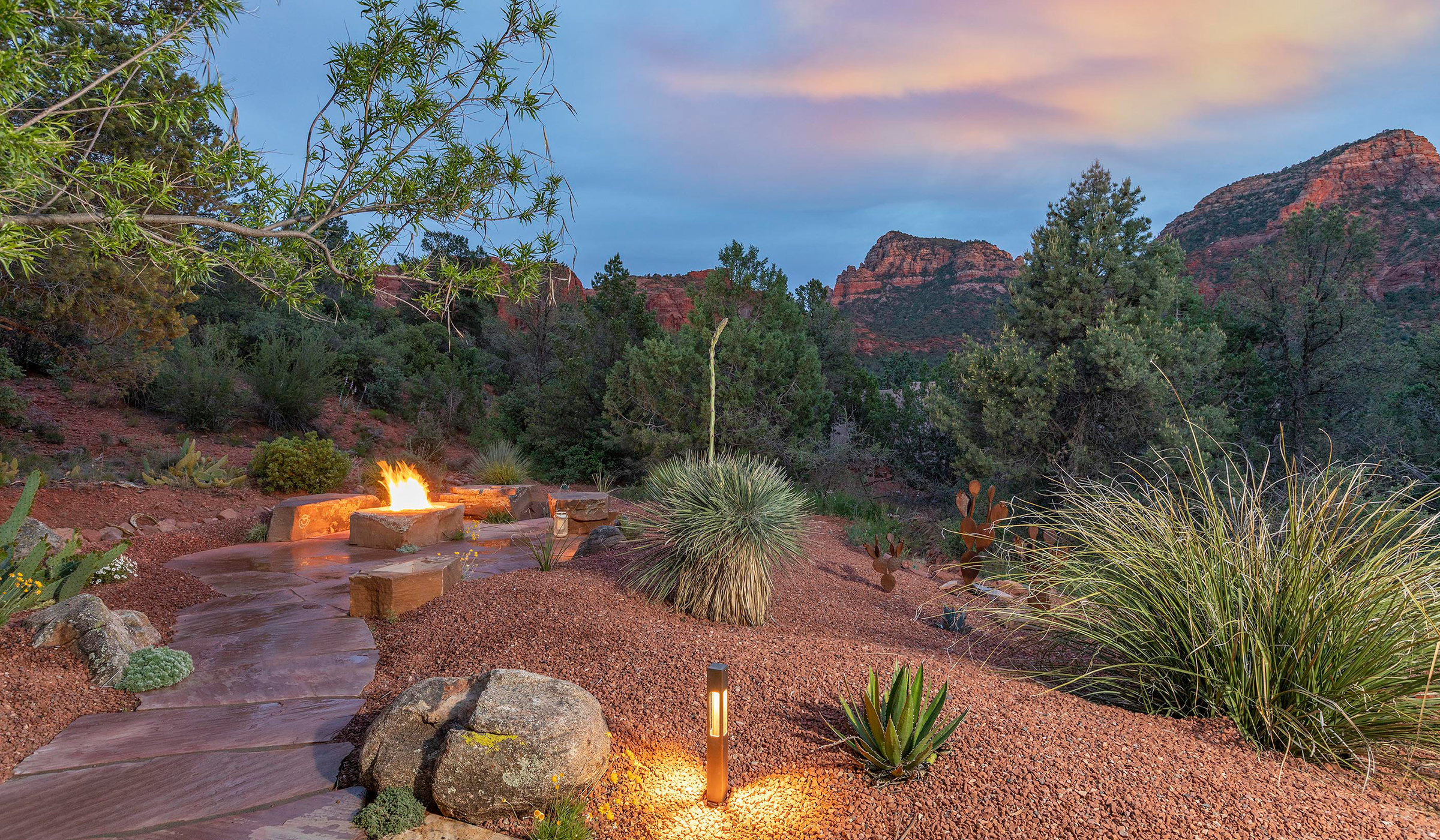 Patio landscape design in Sedona Arizona